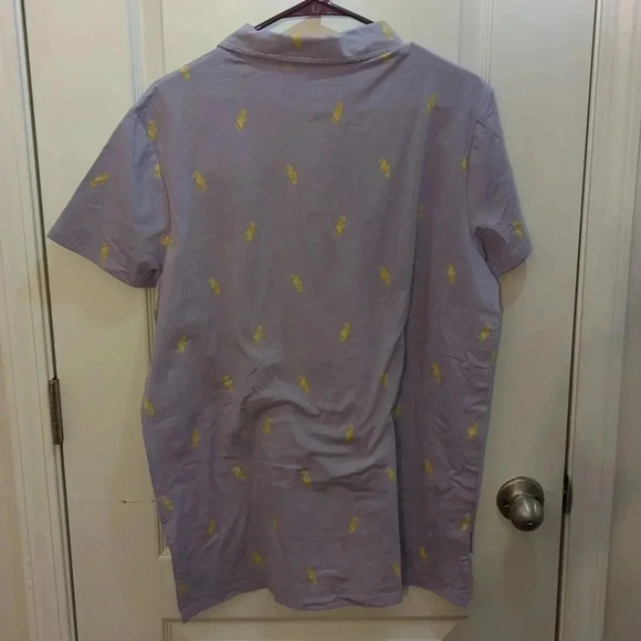 All In Motion Shirt Men's Short Sleeve Button Up Polo Sea Shell - Picture 4 of 5